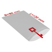 PE-Druckverschlussbeutel, transparent, 50 µ | 80 x...