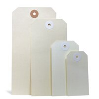 Anhänge-Etiketten, 40 mm breit x 80 mm, weiß, aus Karton, 190 g/qm