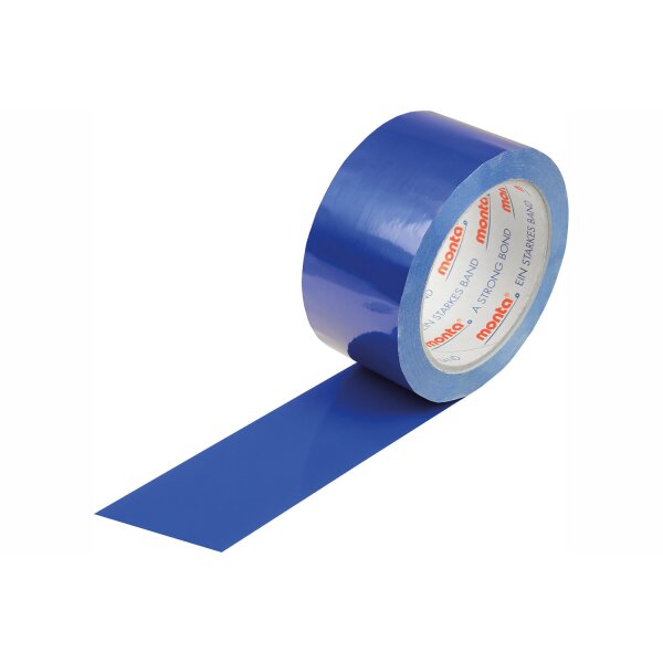 PVC-Klebeband monta 250F, leise, blau, 57 µ | 50 mm x 66 lfm. | VE = 36 Stk.