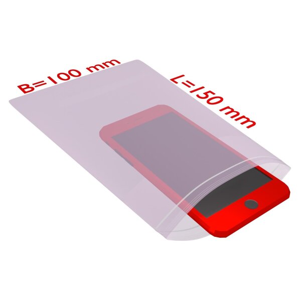 PE-Flachbeutel, antistatisch, mit Druckverschluss, 100 µ | 100 x 150 mm (Offene Seite x L) | VE = 200 Stk.