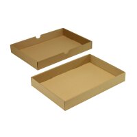 Stülpdeckelkarton aus Mikrowellpappe, 2-teilig, braun, DIN C4 | 335 x 230 x 45 mm (L x B x H) Innenmaß | VE = 50 Stk.