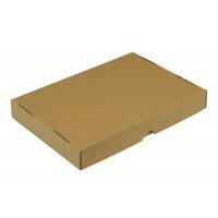 Stülpdeckelkarton aus Mikrowellpappe, 2-teilig, braun, DIN C4 | 335 x 230 x 45 mm (L x B x H) Innenmaß | VE = 50 Stk.