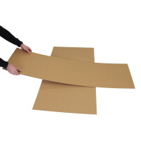 Wellpapp-Kreuzverpackung, weiß, höhenvariabel, DIN A2 | 600 x 425 x 30–120 mm (L x B x H) Innenmaß | VE = 25 Stk.