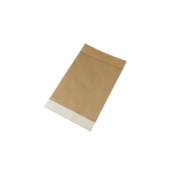 Papierversandtasche mittelgroß, braun, 120 g/m² | 260 x 410 + 70 mm (Offene Seite x L + Seitenfalte) | VE = 300 Stk.