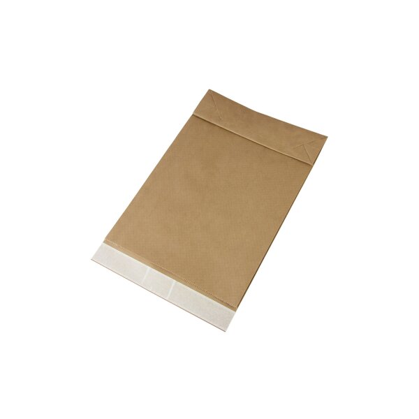 Papierversandtasche Maxi, braun, 120 g/m² | 250 x 353 + 50 mm (Offene Seite x L + Seitenfalte) | VE = 250 Stk.