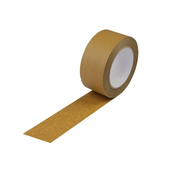 Xenial Papier-Packband, 2 Längs- und 1 Sinusfaden, 50 mm Breite | 50 mm x 50 lfm. | VE = 36 Stk.