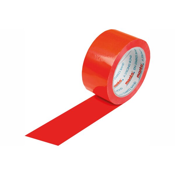 PVC-Klebeband monta 250F, leise, rot, 57 µ | 50 mm x 66 lfm. | VE = 36 Stk.