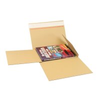 Buchverpackung Drehfix mit SK-Verschluss, braun, Qual. 1.20, DIN A4 | 315 x 230 x 10–100 mm (L x B x H) Innenmaß | VE = 50 Stk.