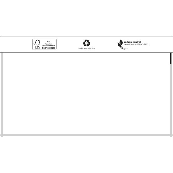 Dokumententasche Standard, ohne Druck, DIN lang | 240 x 118 mm (Offene Seite x L) | VE = 1000 Stk.